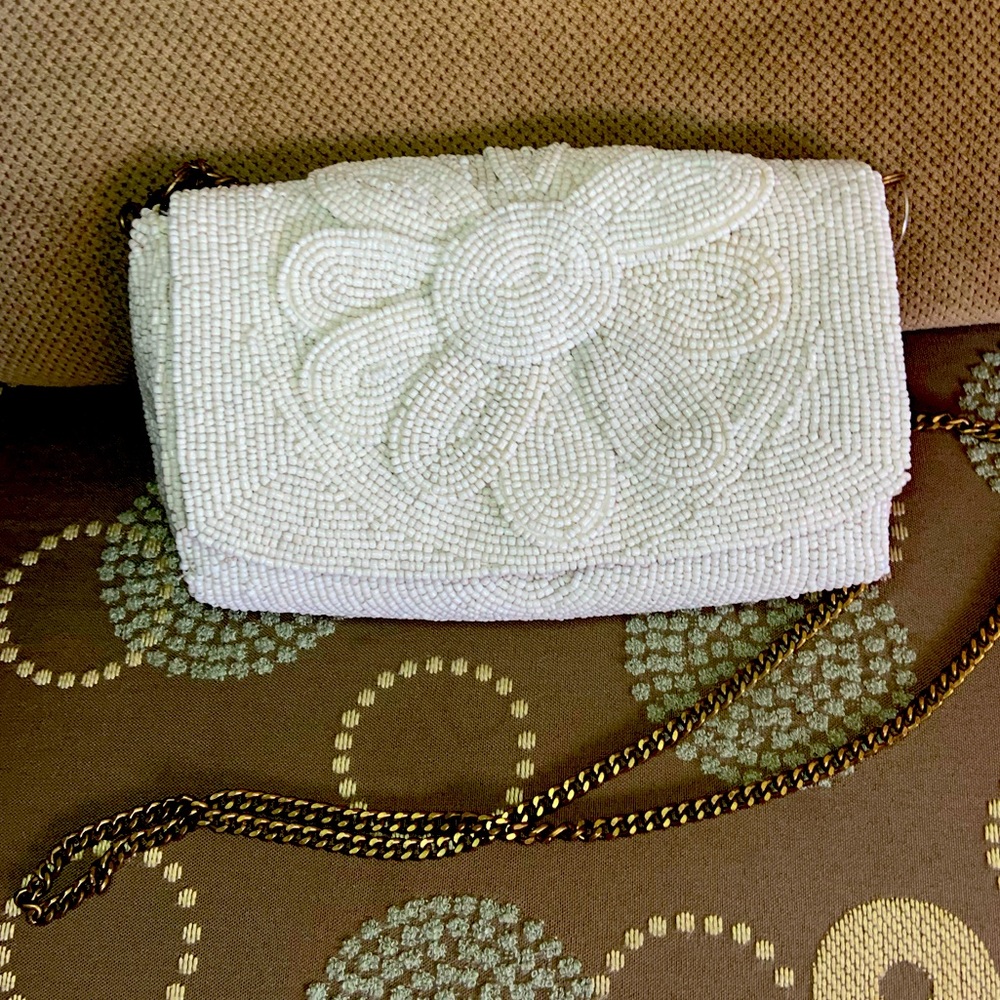 NWT Anthropologie Farin Beaded Clutch